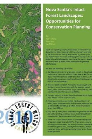 Cover of Nova Scotia's Intact Forest Landscapes: Opportunities for Conservation Planning