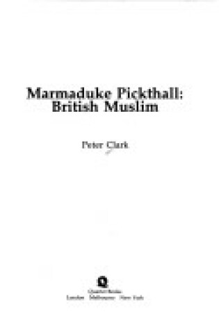 Cover of Marmaduke Pickthall