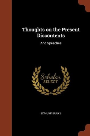 Cover of Thoughts on the Present Discontents