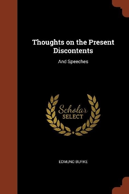 Book cover for Thoughts on the Present Discontents