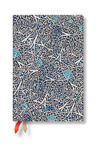 Cover of Granada Turquoise (Moorish Mosaic) Mini 12-month Horizontal Softcover Flexi Dayplanner 2025 (Elastic Band Closure)