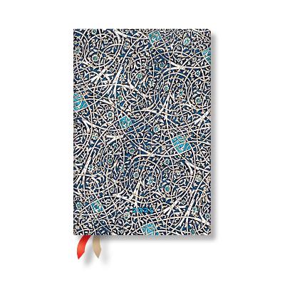 Book cover for Granada Turquoise (Moorish Mosaic) Mini 12-month Horizontal Softcover Flexi Dayplanner 2025 (Elastic Band Closure)