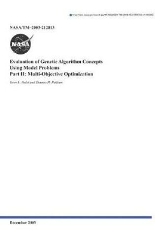 Cover of Evaluation of Genetic Algorithm Concepts Using Model Problems. Part 2; Multi-Objective Optimization