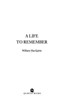 Book cover for A Life to Remember