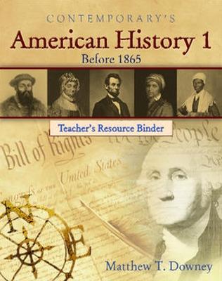 Book cover for American History 1 (Before 1865), Teacher's Resource Binder'
