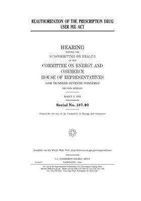 Book cover for Reauthorization of the Prescription Drug User Fee Act