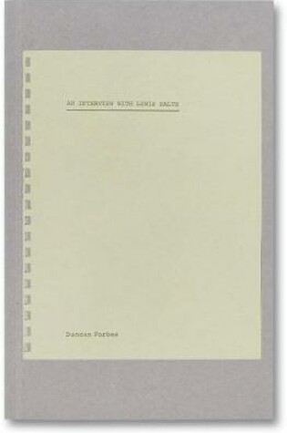 Cover of An Interview with Lewis Baltz