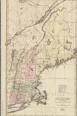 Book cover for Antique 1830 Map of The New England States Journal