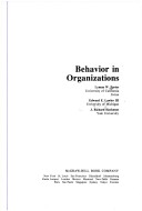 Book cover for Behaviour in Organizations