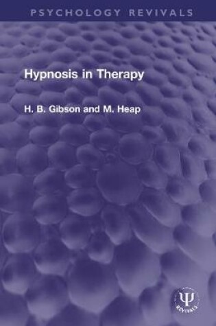 Cover of Hypnosis in Therapy