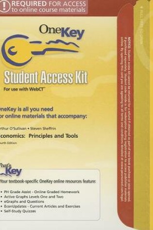 Cover of OneKey WebCT, Student Access Kit, Economics