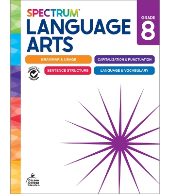Cover of Spectrum Language Arts Workbook, Grade 8