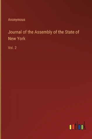 Cover of Journal of the Assembly of the State of New York