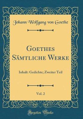 Book cover for Goethes Sämtliche Werke, Vol. 2
