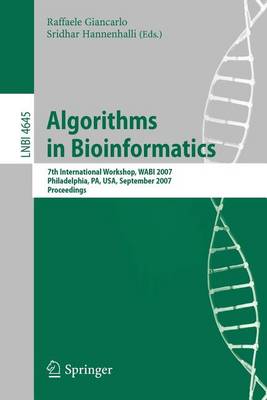 Book cover for Algorithms in Bioinformatics