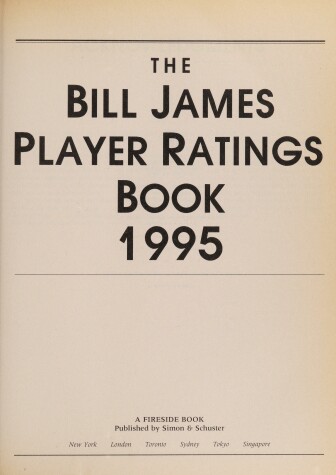 Book cover for The Bill James Player Ratings Book 1995