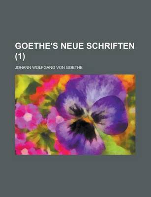 Book cover for Goethe's Neue Schriften (1)