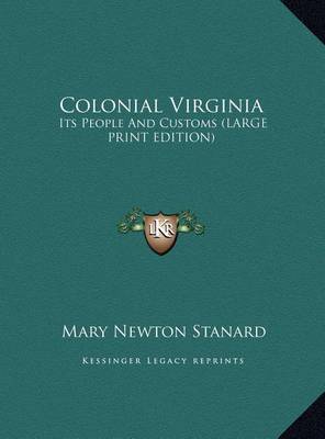 Book cover for Colonial Virginia