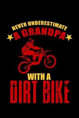 Book cover for Never Underestimate a grandpa with a Dirt Bike
