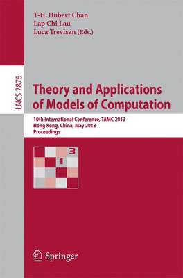 Cover of Theory and Applications of Models of Computation