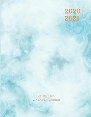 Book cover for 2020-2021 2 Year Planner Blue Marble Monthly Calendar Goals Agenda Schedule Organizer