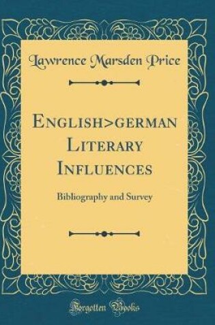 Cover of English>german Literary Influences