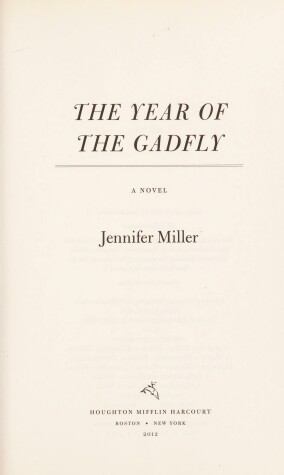 Book cover for The Year of the Gadfly