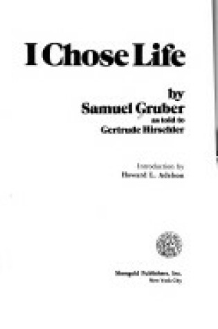 Cover of I Chose Life