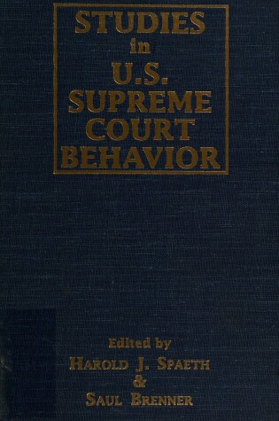 Cover of Stud Supreme Court Behavior