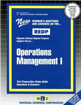 Book cover for OPERATIONS MANAGEMENT I