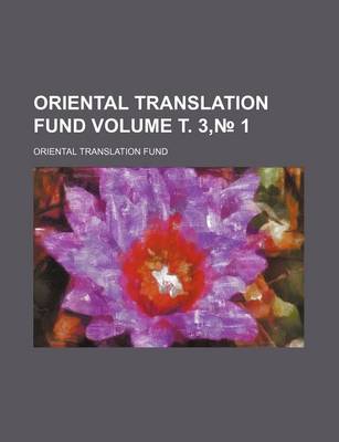 Book cover for Oriental Translation Fund Volume . 3, 1