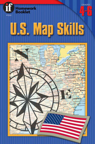 Cover of U.S. Map Skills Homework Booklet, Grades 4-6