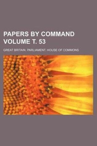 Cover of Papers by Command Volume . 53