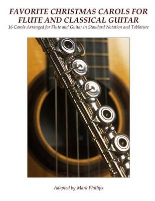 Book cover for Favorite Christmas Carols for Flute and Classical Guitar