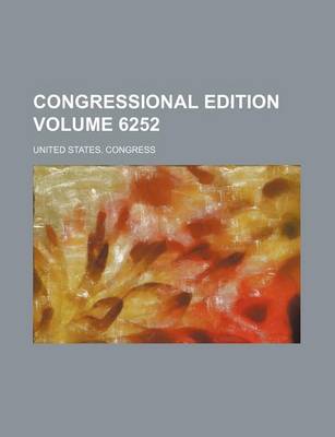 Book cover for Congressional Edition Volume 6252