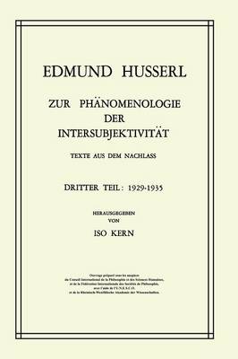 Book cover for Zur Phanomenologie Der Intersubjektivitat