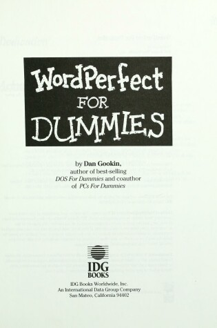 Cover of WordPerfect For Dummies