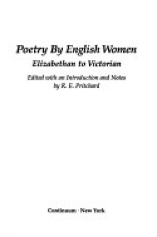 Cover of Poetry by English Women