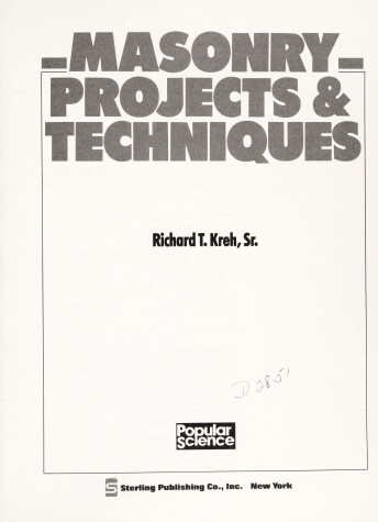 Book cover for Masonry Projects and Techniques