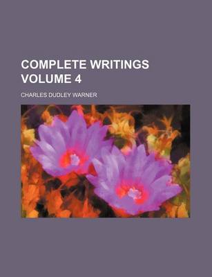 Book cover for Complete Writings Volume 4