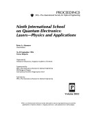 Cover of Ninth International School on Quantum Electronics