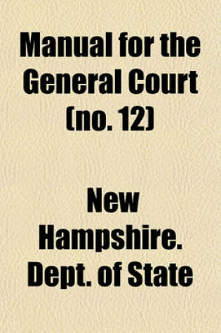 Cover of Manual for the General Court (No. 12)