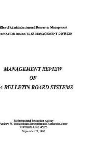 Cover of Management Review of EPA Bulletin Board Systems