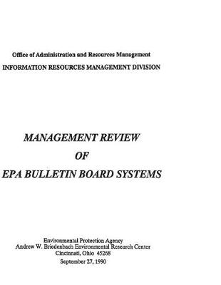 Book cover for Management Review of EPA Bulletin Board Systems