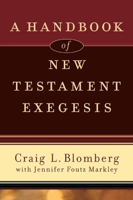 Book cover for A Handbook of New Testament Exegesis