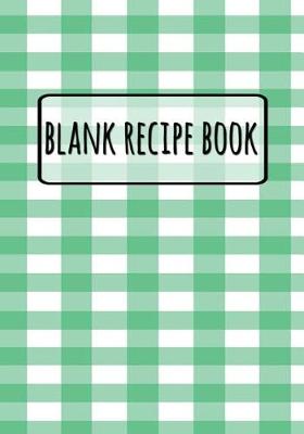 Book cover for Blank Recipe Book - Vintage Green Tablecloth