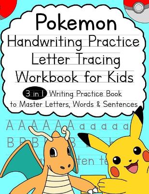 Book cover for Pokemon Handwriting Practice Letter Tracing Workbook for Kids