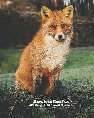 Book cover for American Red Fox 4x4 Graph 8x10 Journal Notebook