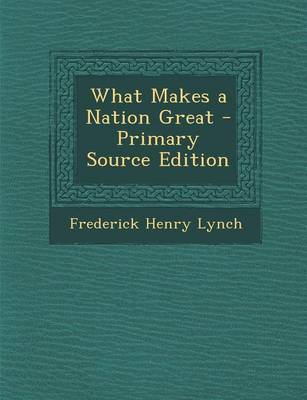 Book cover for What Makes a Nation Great