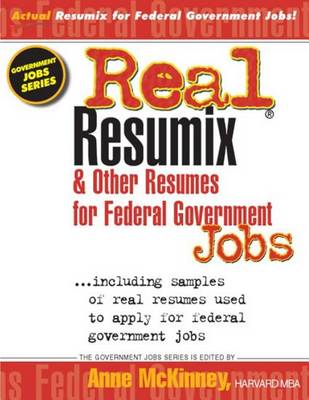 Book cover for Real Resumix & Other Resumes for Federal Government Jobs